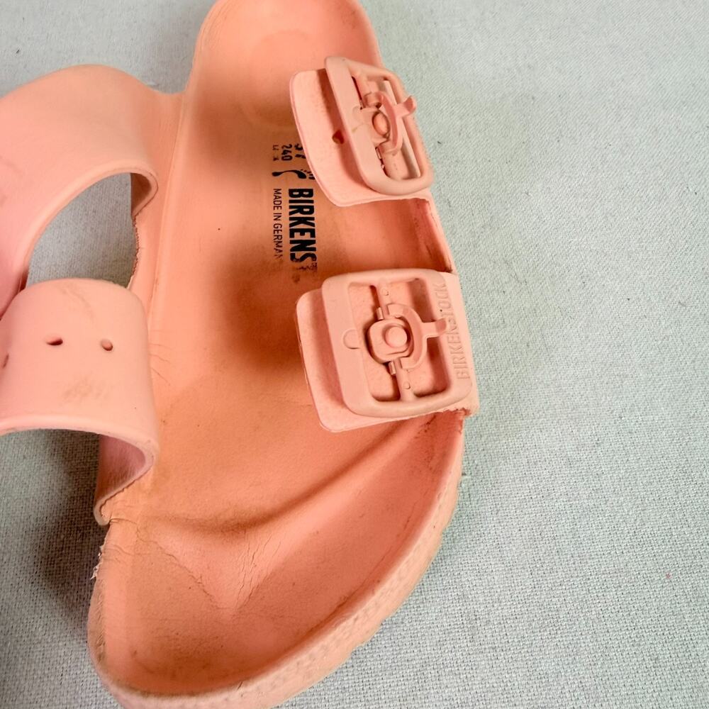 Birkenstock Arizona Essentials EVA Pink Clay Sandals Women's 37 Two Strap Narrow - Picture 15 of 16